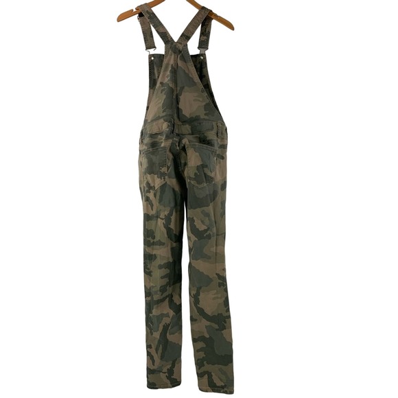 Camo Overalls Stretch Jump Suit Bibs Distressed Outdoor Country Size 4 - Picture 2 of 14